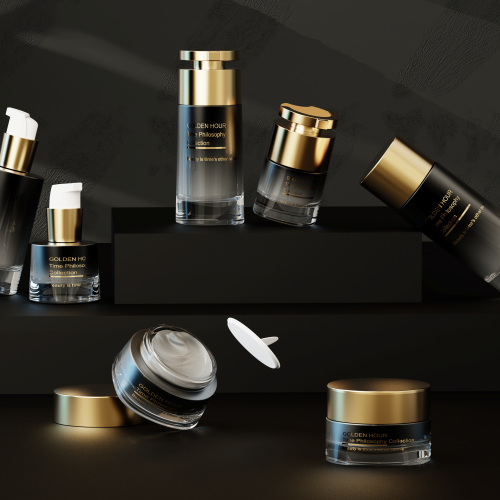 New cosmetics set container glass bottle brown glass bottle 50g can customize color SW136 - Image 3