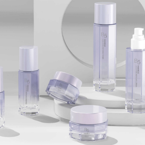 Alternative view of New rhombus glass bottle set cosmetics container lotion bottle dropper bottle
