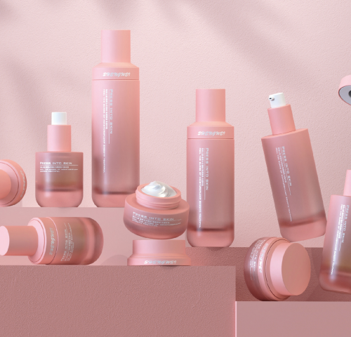 Customizable color glass spray pump bottles; face cream bottles; cosmetics glass set. - Image 3
