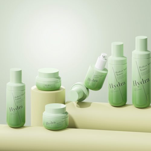 Alternative view of Customizable color glass spray pump bottles; face cream bottles; cosmetics glass set.