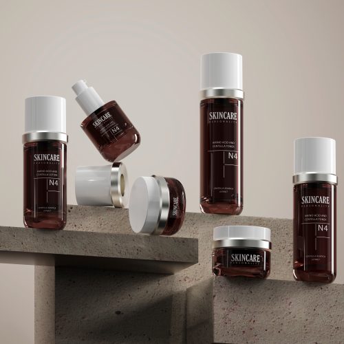 New cosmetics glass set; jar for cream; bottle for lotion; bottle for perfume.SW159
